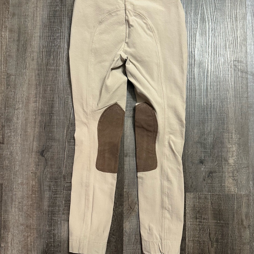 Kids Beige Riding Pants - Picture 3 of 4